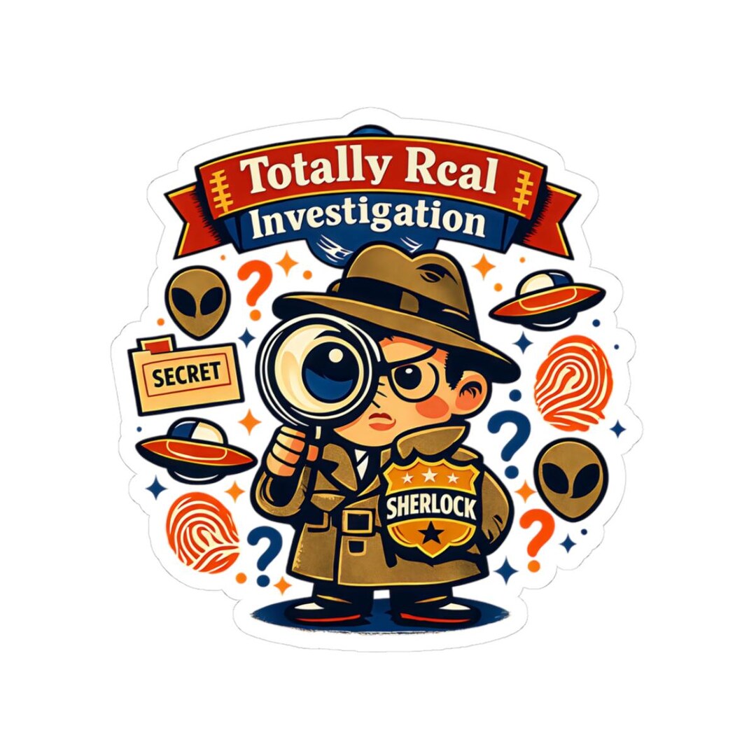 Investigation Sticker Totally Real Investigation Sticker | Funny Conspiracy, Stamped Fact ...