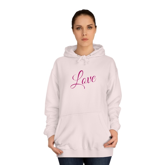 Love - Pink - Valentines - Unisex College Hoodie