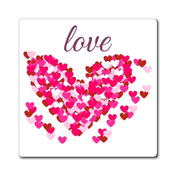 Love Hearts Valentines Magnets | Heart Pattern Refrigerator Magnets