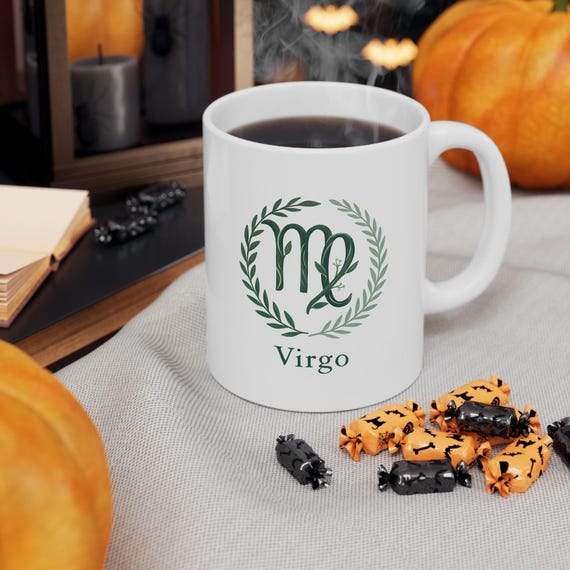 Virgo Zodiac Ceramic Mug, Nature Lover Gift, Custom Drinkware, Coffee & Tea Cup, Home Decor, Unique Present, 11oz 15oz