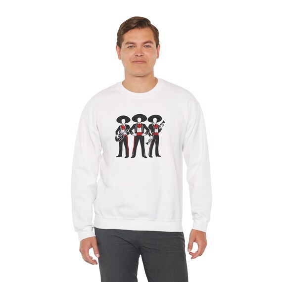 Three Amigos Crewneck Sweatshirt - Funny Mariachi Graphic Sweater