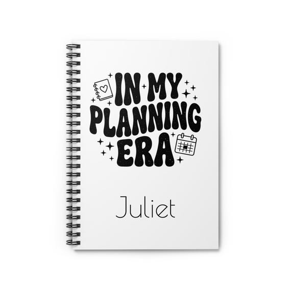 In My Planning Era Spiral Notebook | Personalized Ruled Notebook