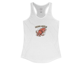 wanna cuttle? | Cuttlefish Design Women's Ideal Racerback Tank