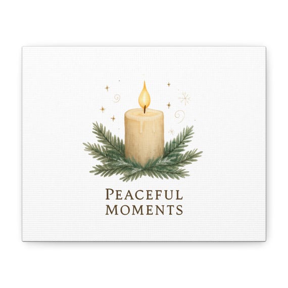 Peaceful Moments Candle Canvas | Stretched Matte Wall Art