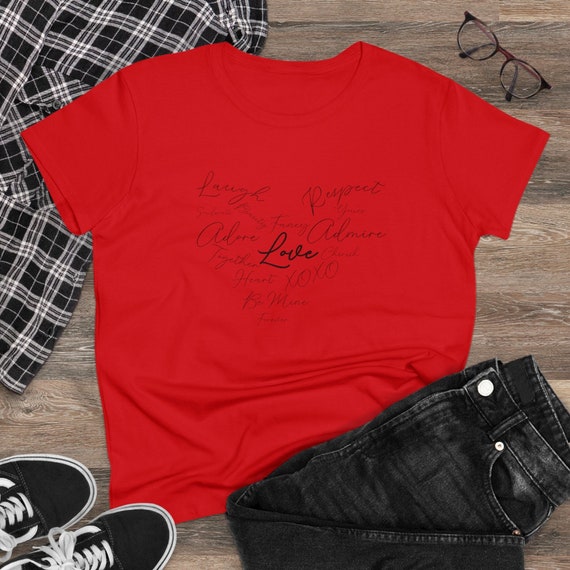 Love in Words - Women's Midweight Cotton Tee