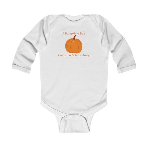 A Pumpkin a Day Keeps the Goblins Away - Infant Long Sleeve Bodysuit