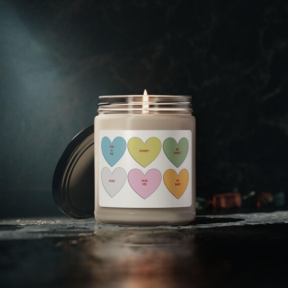 Sweethearts - Candy Hearts Scented Soy Candle, 9oz