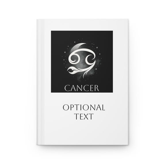 Customizable Cancer Zodiac Crest Hardcover Journal | Zodiac Notebook