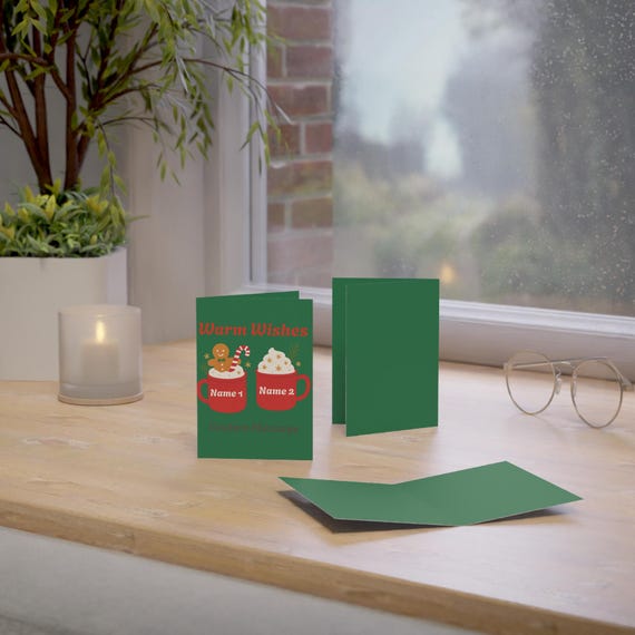 Warm Wishes Hot Cocoa Christmas Card | Personalized Names & Message