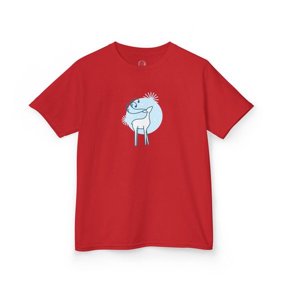 Reindeer Festive Kids Tee, Cute Holiday Shirt, Christmas Gift for Children, Toddler Party Apparel, Winter Wardrobe Essential