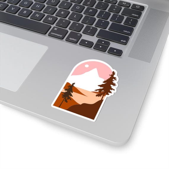 Mountain Cut Stickers, Boho Laptop Decals, Unique Gift Ideas for Her, Visionary Art, Floral Aesthetic Stickers, Nature Sticker Pack