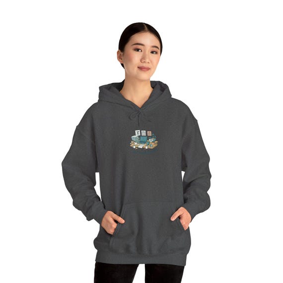 Cozy Reading Nook illustration Hoodie | 'Just 5 More Minutes' sweatshirt
