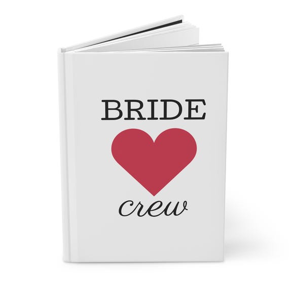 Bridesmaid Journal, Wedding Gift, Bride Crew Guest Book, Matte Hardcover Diary, Bridal Party Notebook