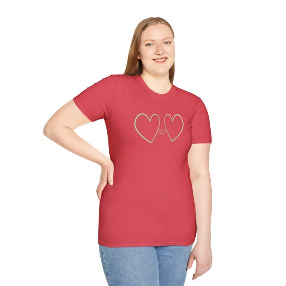 Hearts Holding Hands - Unisex Softstyle T-Shirt