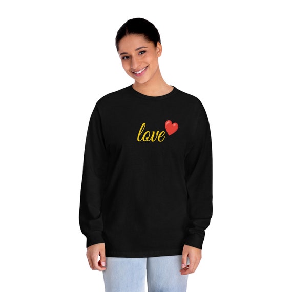 Love and Heart - Valentines - Unisex Classic Long Sleeve T-Shirt
