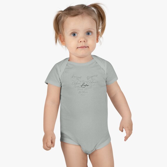 Love Words Heart - Baby Short Sleeve Onesie®