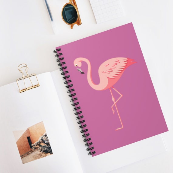 Pink Flamingo - Spiral Notebook - Ruled Line