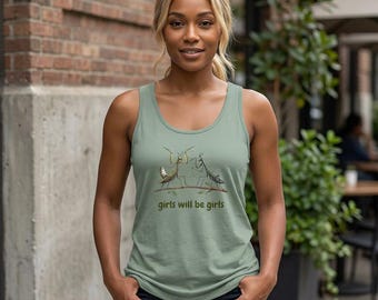 girls will be girls tank top | dancing girls graphic festival tank