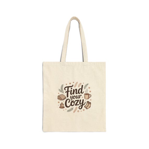 Find Your Cozy Tote Bag | cozy coffee mug pumpkin autumn design