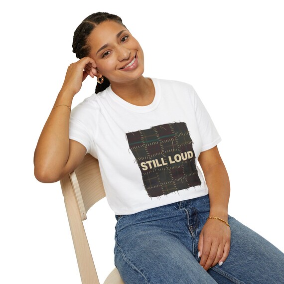 Still Loud Plaid Grunge Graphic T-Shirt | Vintage Grunge Text Tee