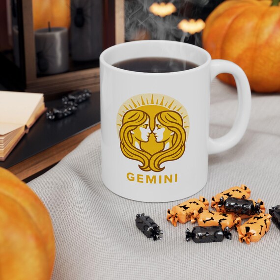 Gemini Zodiac Ceramic Mug, Gift, Custom Drinkware, Coffee & Tea Cup, Home Decor, Unique Present, 11oz 15oz