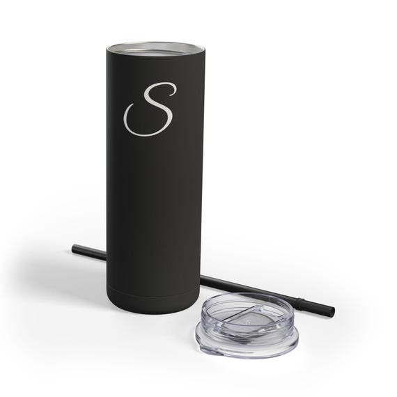 Personalized Monogram Maars Magenta Tumbler, Custom Skinny Matte Cup, 20oz - Gift for Her, Bridesmaid, Birthday, Christmas