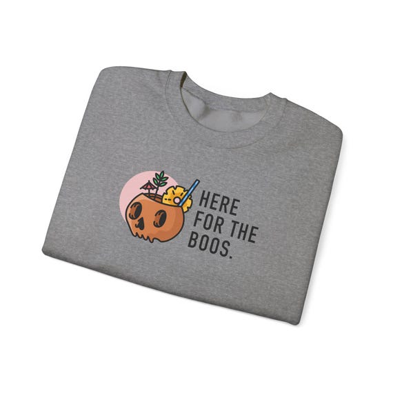 Here for the Boos - Halloween Unisex Heavy Blend™ Crewneck Sweatshirt