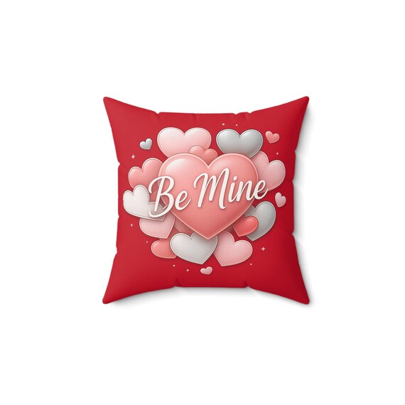 Be Mine Heart Cluster Pillow | Valentine's Day Decorative Throw Pillow