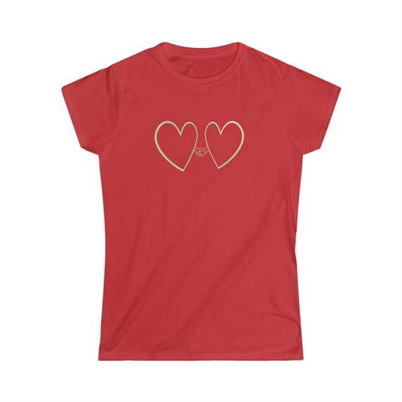Hearts Holding Hands - Women's Softstyle Tee
