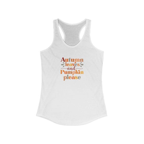 Autumn Leaves and Pumpkin Please - Women's Ideal Racerback Tank