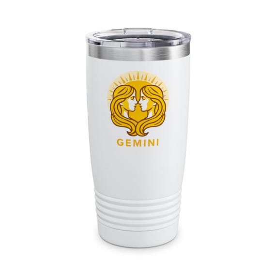 Gemini Zodiac Monogram Tumbler | 20oz Stainless Travel Mug