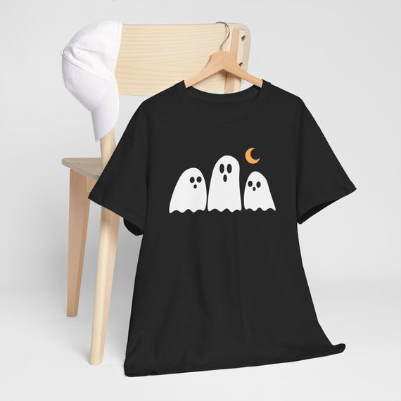 Three White Ghosts Halloween T-Shirt, Tee, Spooky Shirt, Scary Costume Top, Horror Apparel
