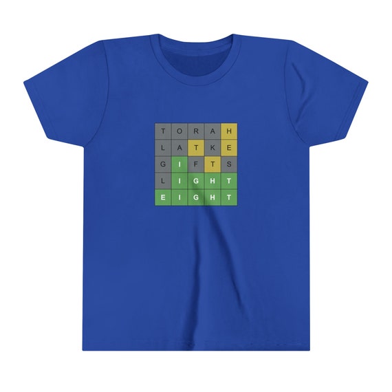 Hanukkah Wordle - Youth Short Sleeve Tee