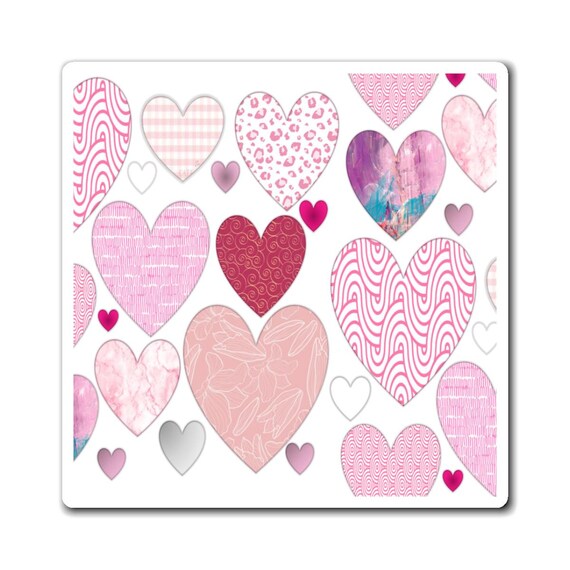 Textured Hearts - Magnets