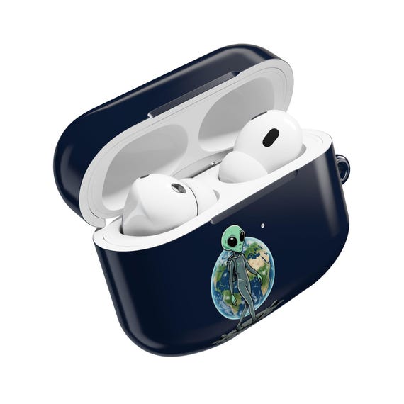 Alien Astronaut AirPod Cases | Earth Background, Space Theme