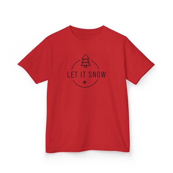 Let It Snow Festive Kids Tee, Cute Holiday Shirt, Christmas Gift for Children, Toddler Party Apparel, Winter Wardrobe Essential