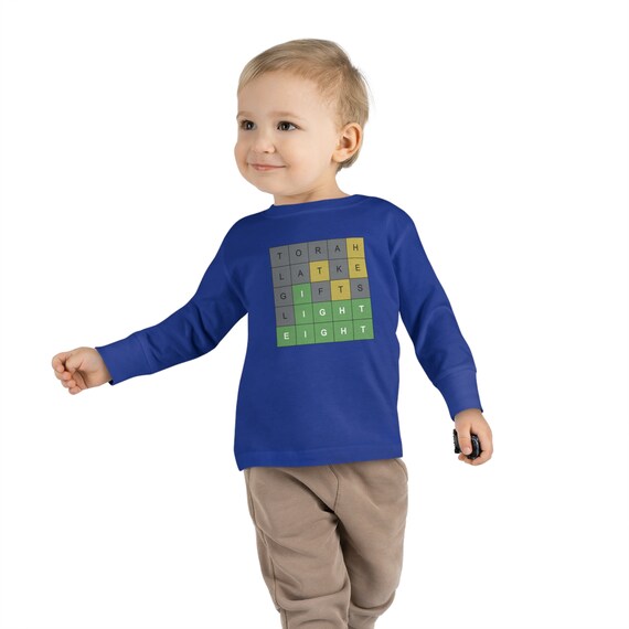 Hanukkah Wordle - Toddler Long Sleeve Tee