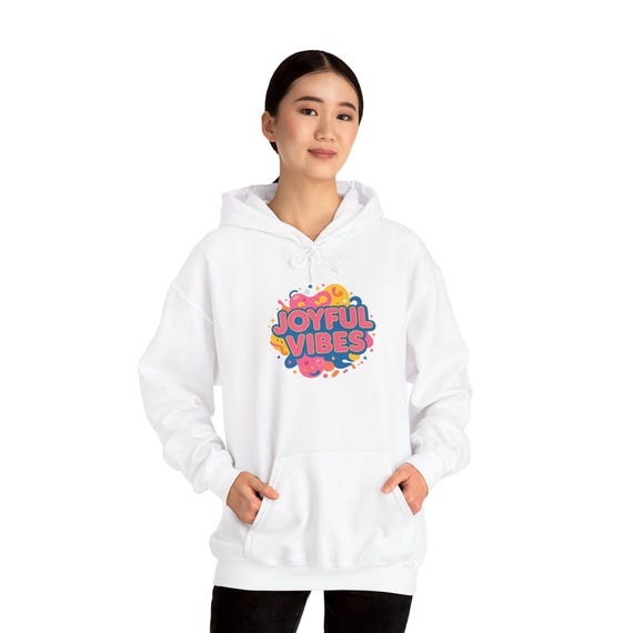 Joyful Vibes neon gradient hoodie | Dopamine decor, squishy color print