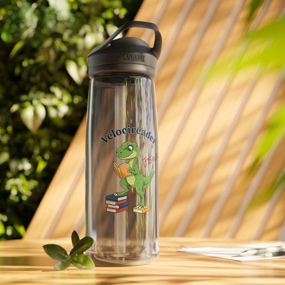 Personalizable Velocireader Dinosaur Water Bottle | CamelBak Eddy 20oz/25oz