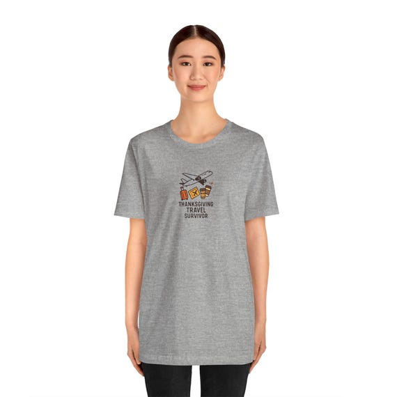 Thanksgiving Travel Survivor Tee | Plane Luggage Coffee Holiday Shirt