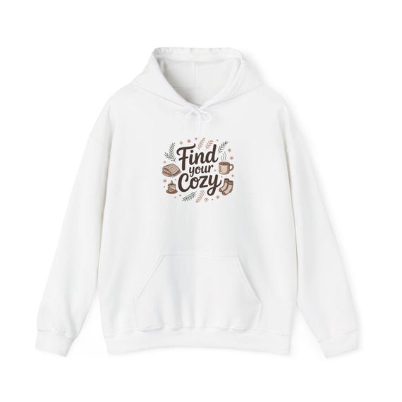Find Your Cozy Hoodie | coffee mugs, leaves, warm autumn vibes