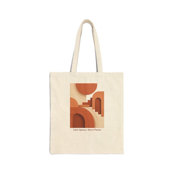 Terracotta Abstract Arch Tote | Clay Tone, Warm Neutral Shapes