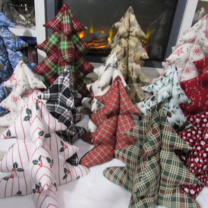 Fabric christmas tree stuffed holiday decor