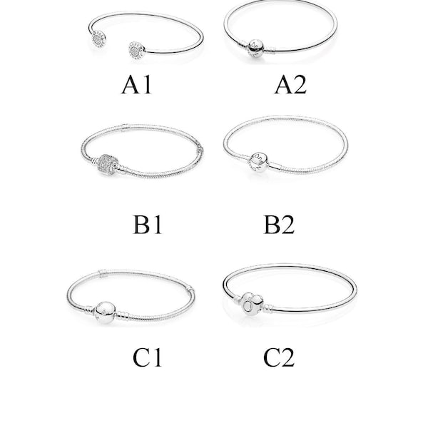 High Quality Pandora Bracelet, S925 Sterling Silver Heart Clasp Snake Chain Bracelet, Minimalist Bracelet, Charm Bracelet, Gift for Her