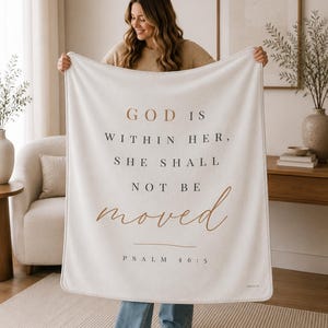 Psalm 46:5 Sherpa Blanket, God Is Within Her Scripture Throw