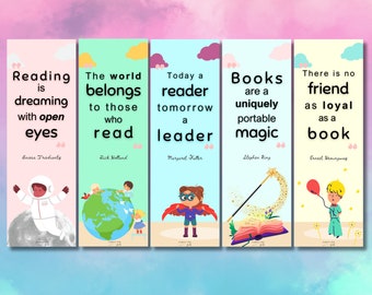 Printable Bookmark Designs: Inspiring Children to Read | Sublimation or Print on Paper Bookmarks