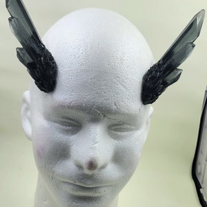 Crystal Horns Cosplay Costume Resin Handmade Custom Epoxy Headpiece Accessories Headband image 3