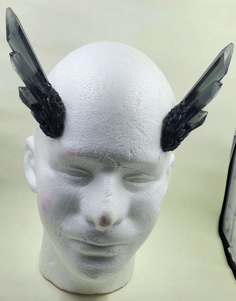 Crystal Horns Cosplay Costume Resin Handmade Custom Epoxy Headpiece Accessories Headband image 3