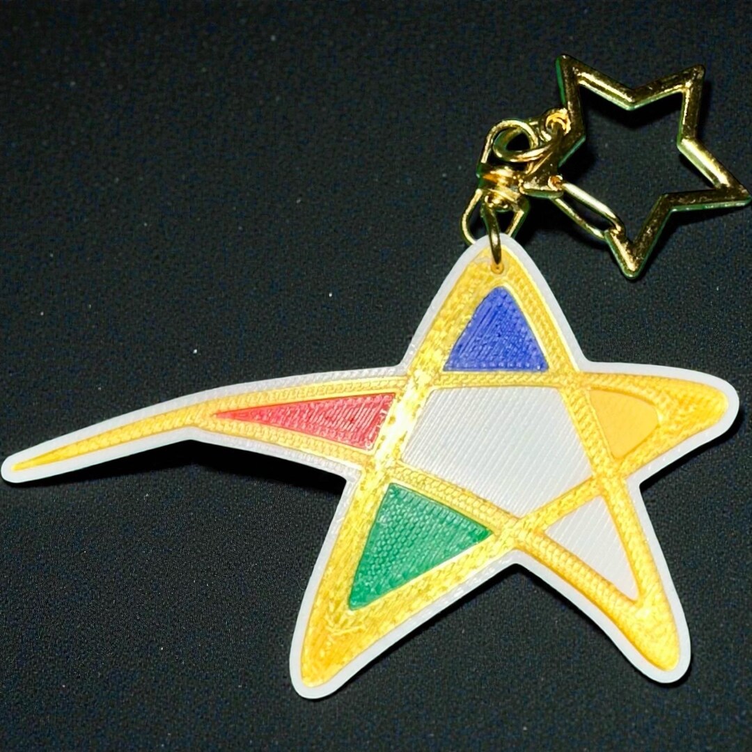 OES Star Keychain– Order of the Eastern Star Five-point Star Key Ring ...