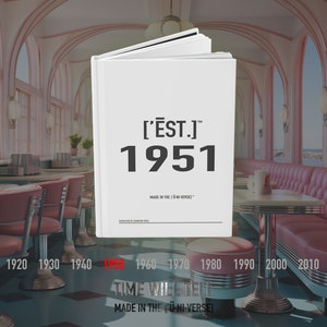 Diario personalizzato 1951, Diario dei nomi personalizzabili, Est. Libro dei ricordi del 1951 - ['ĒST]™ di HŪMN
